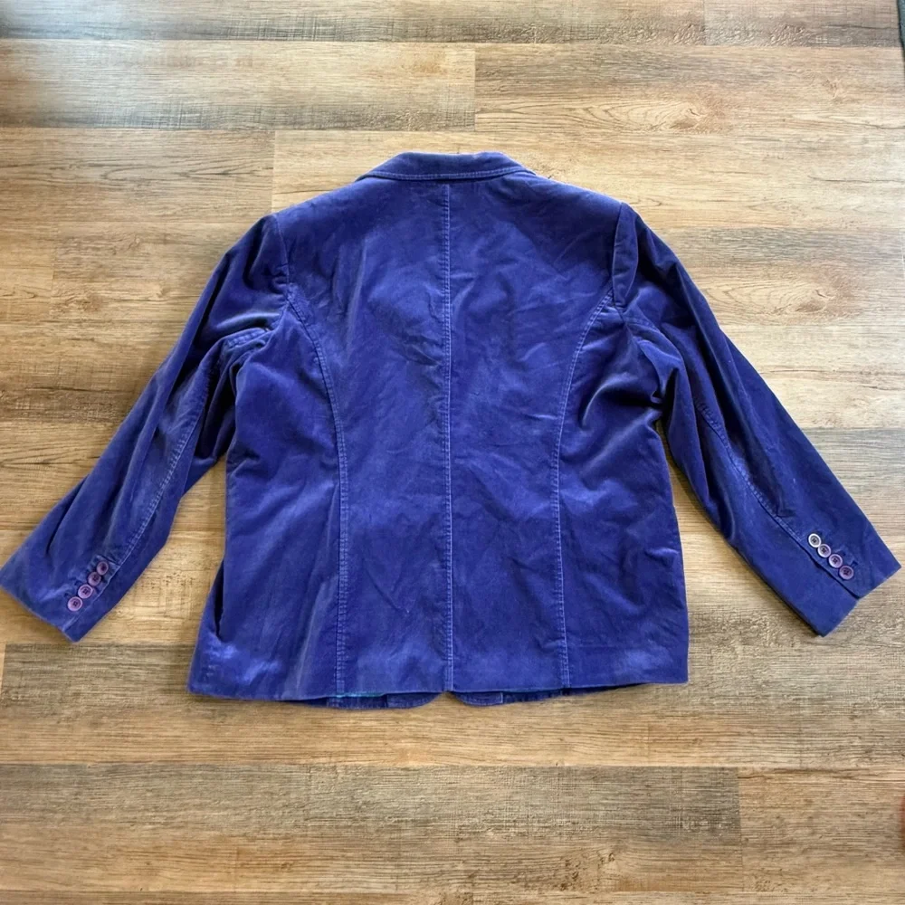Elisabeth Women’s Vintage-Inspired Purple Velvet Blazer 2X – Prince/Joker Vibes - Picture 2 of 11